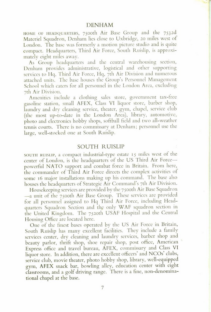 3rd Air Force South Ruislip